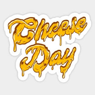 Cheese Day melted letter Sticker